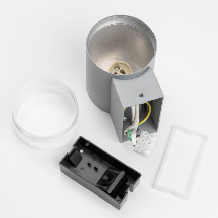 Brilagi - LED RGBW ar regulējamu spilgtumu āra sienas gaismeklis MATERA 1xGU10/4,8W/230V 3000K IP54 pelēks + ar tālvadības pulti