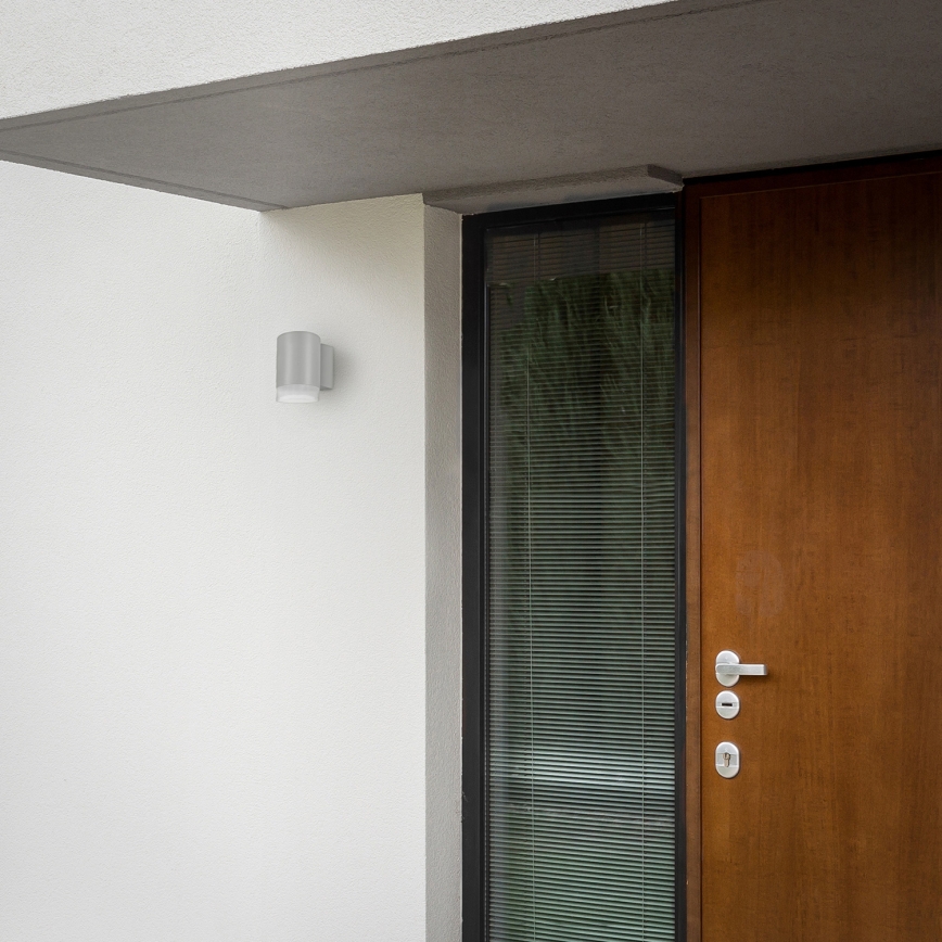 Brilagi - LED RGBW ar regulējamu spilgtumu āra sienas gaismeklis MATERA 1xGU10/4,8W/230V 3000K IP54 pelēks + ar tālvadības pulti