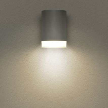 Brilagi - LED RGBW ar regulējamu spilgtumu āra sienas gaismeklis MATERA 1xGU10/4,8W/230V 3000K IP54 pelēks + ar tālvadības pulti