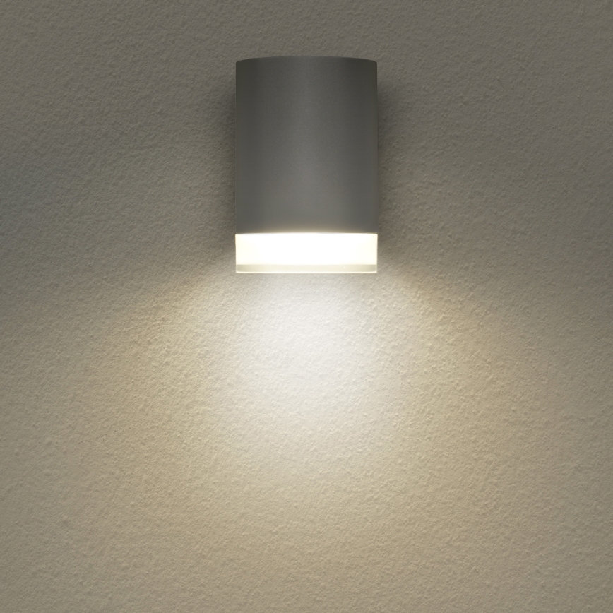 Brilagi - LED RGBW ar regulējamu spilgtumu āra sienas gaismeklis MATERA 1xGU10/4,8W/230V 3000K IP54 pelēks + ar tālvadības pulti