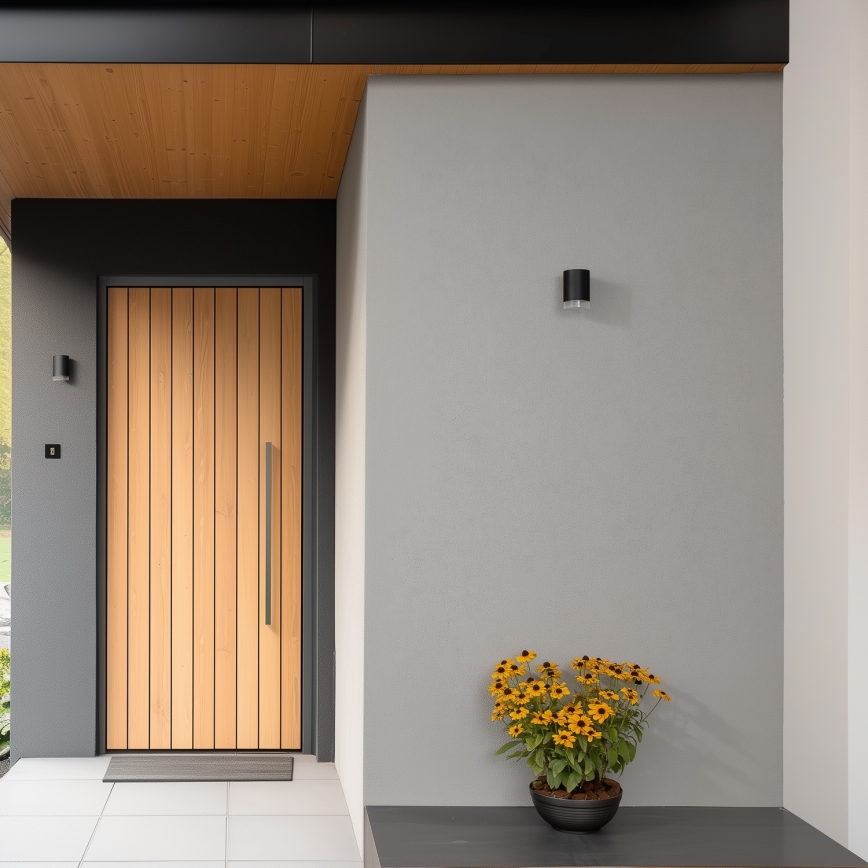 Brilagi - LED RGBW aptumšojams āra sienas gaismeklis MATERA 1xGU10/6W/230V 3000K IP54 melns + ar tālvadības pulti