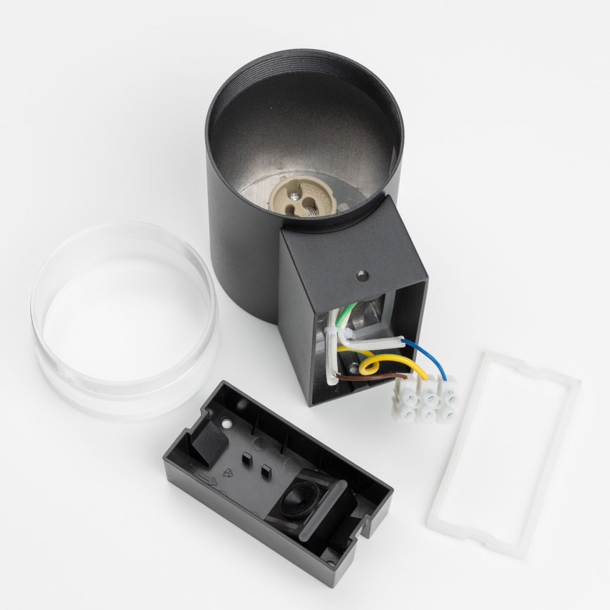 Brilagi - LED RGBW aptumšojams āra sienas gaismeklis MATERA 1xGU10/6W/230V 3000K IP54 melns + ar tālvadības pulti