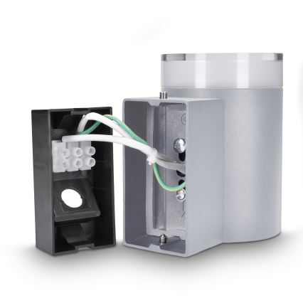 Brilagi - LED RGBW ar regulējamu spilgtumu āra sienas gaismeklis MATERA 1xGU10/6W/230V 3000K IP54 pelēks + ar tālvadības pulti