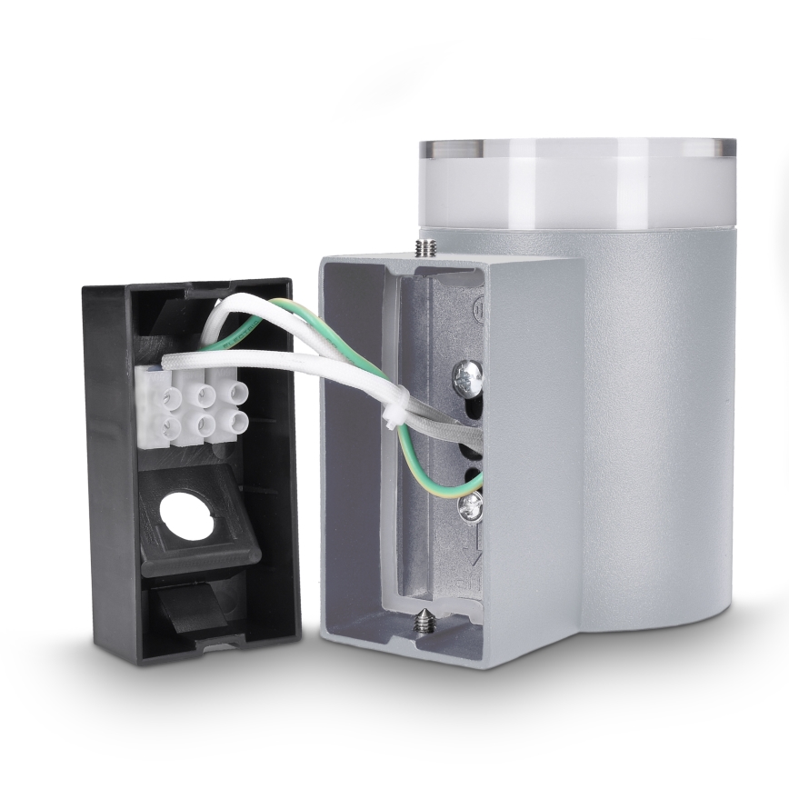 Brilagi - LED RGBW ar regulējamu spilgtumu āra sienas gaismeklis MATERA 1xGU10/6W/230V 3000K IP54 pelēks + ar tālvadības pulti