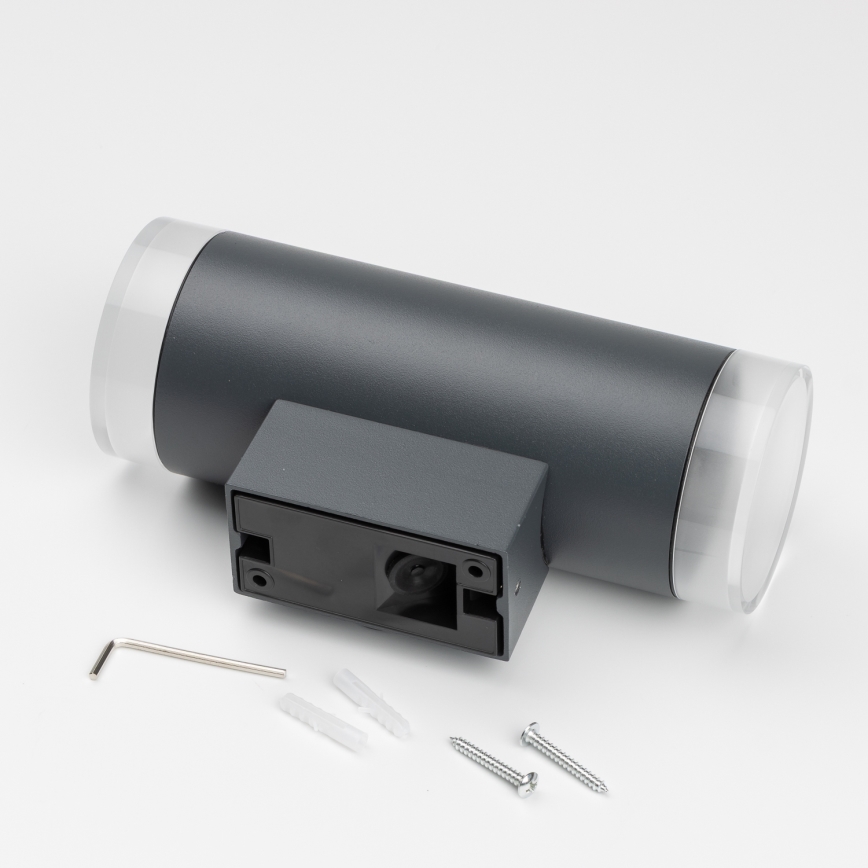 Brilagi - LED RGBW ar regulējamu spilgtumu āra sienas gaismeklis MATERA 2xGU10/4,8W/230V 3000K IP54 antracīts + tālvadība