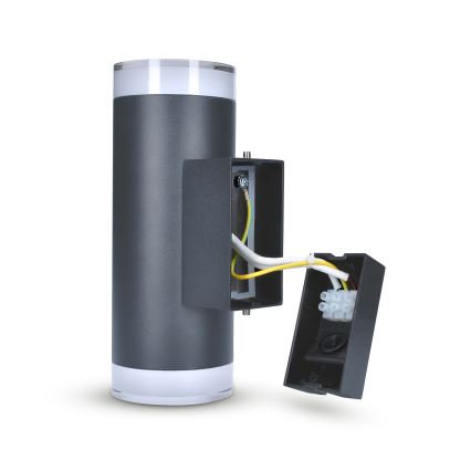 Brilagi - LED RGBW ar regulējamu spilgtumu āra sienas gaismeklis MATERA 2xGU10/4,8W/230V 3000K IP54 antracīts + tālvadība