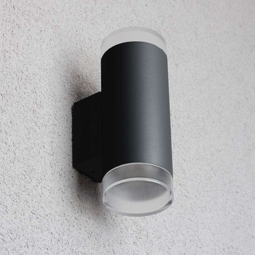 Brilagi - LED RGBW regulējams āra sienas gaismeklis MATERA 2xGU10/4,8W/230V 3000K IP54 melns + tālvadības pults