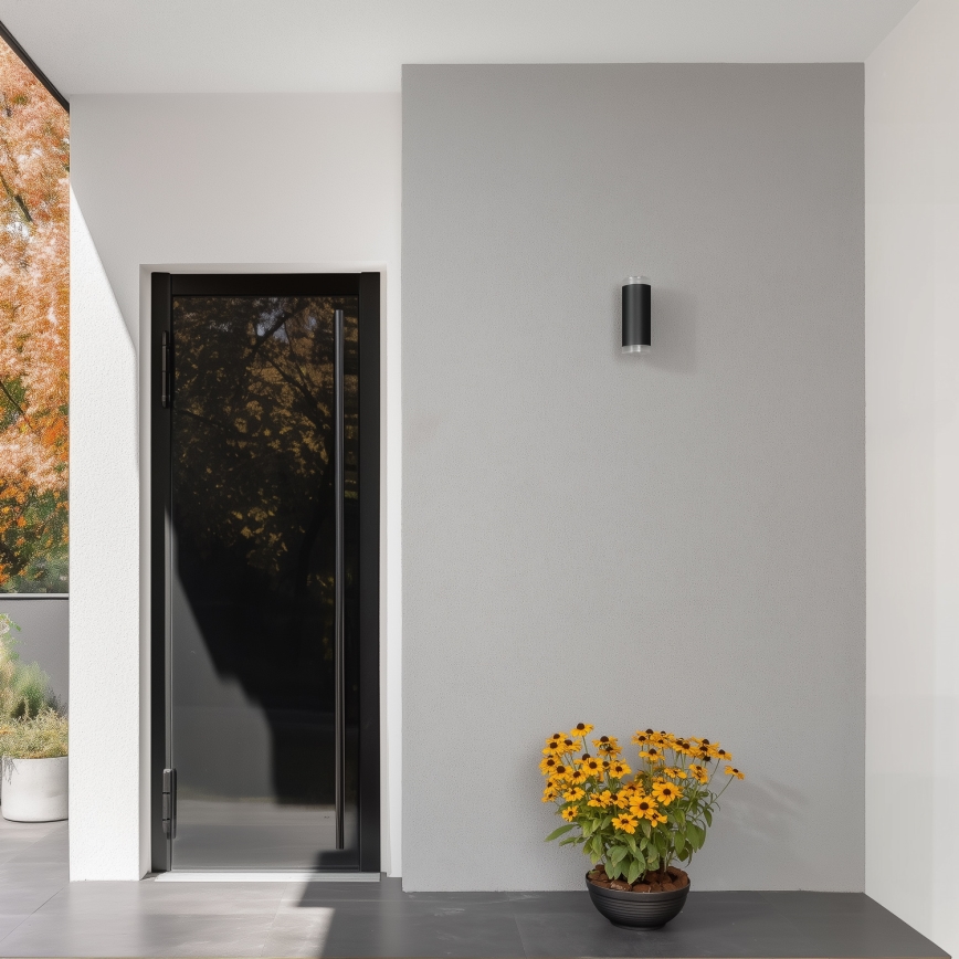 Brilagi - LED RGBW regulējams āra sienas gaismeklis MATERA 2xGU10/4,8W/230V 3000K IP54 melns + tālvadības pults