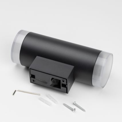 Brilagi - LED RGBW regulējams āra sienas gaismeklis MATERA 2xGU10/4,8W/230V 3000K IP54 melns + tālvadības pults