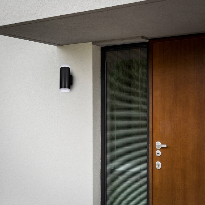 Brilagi - LED RGBW regulējams āra sienas gaismeklis MATERA 2xGU10/4,8W/230V 3000K IP54 melns + tālvadības pults