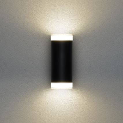 Brilagi - LED RGBW regulējams āra sienas gaismeklis MATERA 2xGU10/4,8W/230V 3000K IP54 melns + tālvadības pults