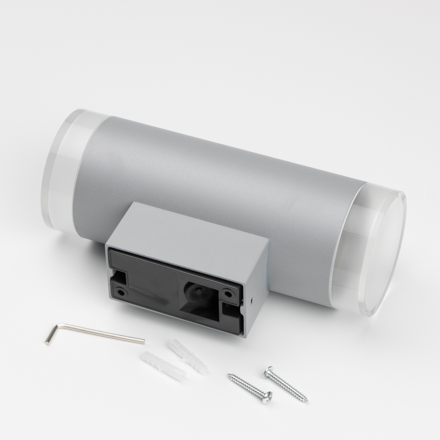 Brilagi - LED RGBW dimējams āra sienas gaismeklis MATERA 2xGU10/4,8W/230V 3000K IP54 pelēks + tālvadības pults