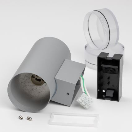 Brilagi - LED RGBW dimējams āra sienas gaismeklis MATERA 2xGU10/4,8W/230V 3000K IP54 pelēks + tālvadības pults