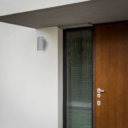 Brilagi - LED RGBW dimējams āra sienas gaismeklis MATERA 2xGU10/4,8W/230V 3000K IP54 pelēks + tālvadības pults