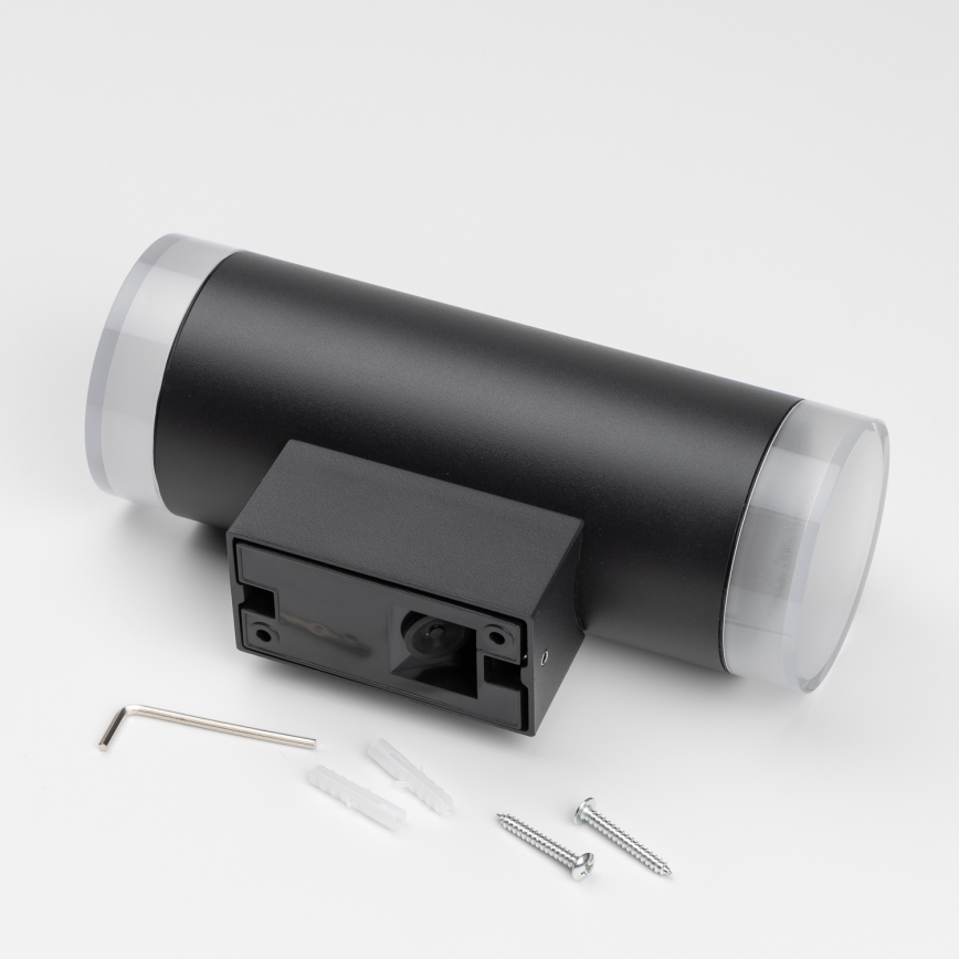 Brilagi - LED RGBW regulējams āra sienas gaismeklis MATERA 2xGU10/6W/230V 3000K IP54 melns + tālvadības pults