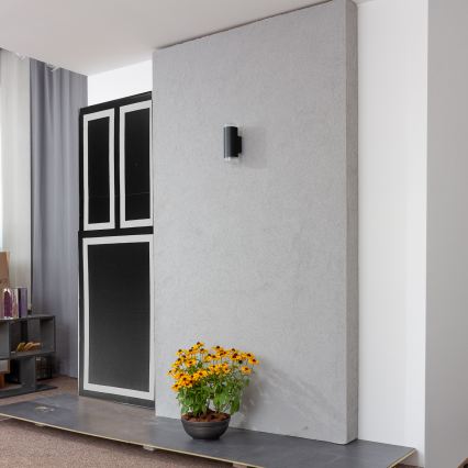 Brilagi - LED RGBW regulējams āra sienas gaismeklis MATERA 2xGU10/6W/230V 3000K IP54 melns + tālvadības pults