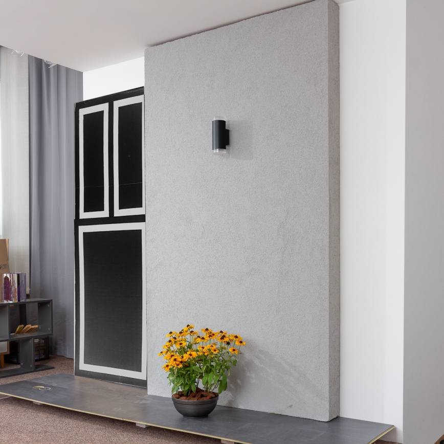 Brilagi - LED RGBW regulējams āra sienas gaismeklis MATERA 2xGU10/6W/230V 3000K IP54 melns + tālvadības pults