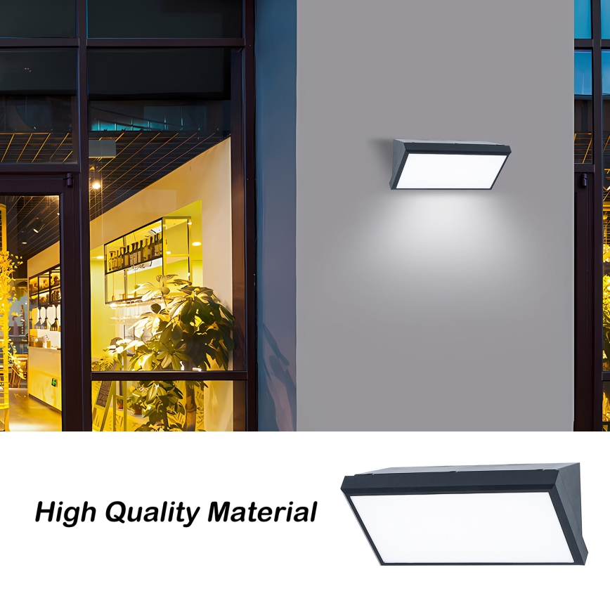 Brilagi - LED RGBW dimējams āra sienas gaismeklis TRIANGLE 1xE27/15W/230V 2700-6500K IP65 antracīts