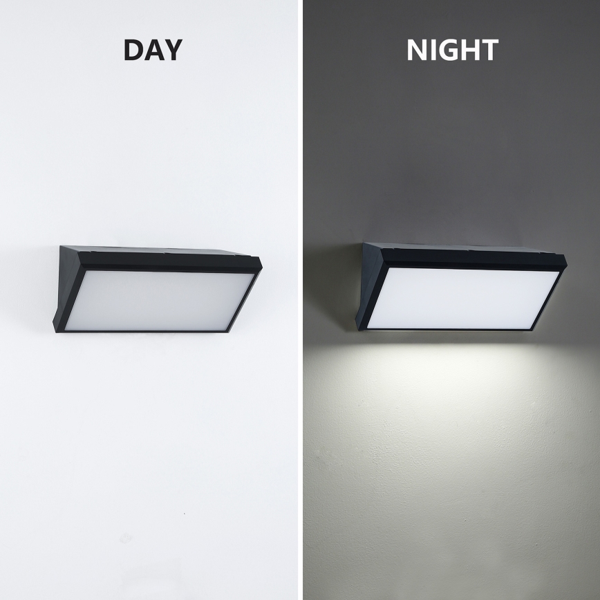 Brilagi - LED RGBW aptumšojams āra sienas gaismeklis TRIANGLE 1xE27/15W/230V 2700-6500K IP65 melns