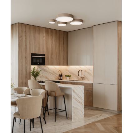 Brilagi - LED RGBW dimmējams vannas istabas griestu gaismeklis CLARE 2xE27/9W/230V 2700–6500K Ø30 cm IP54 Wi‑Fi bēšs