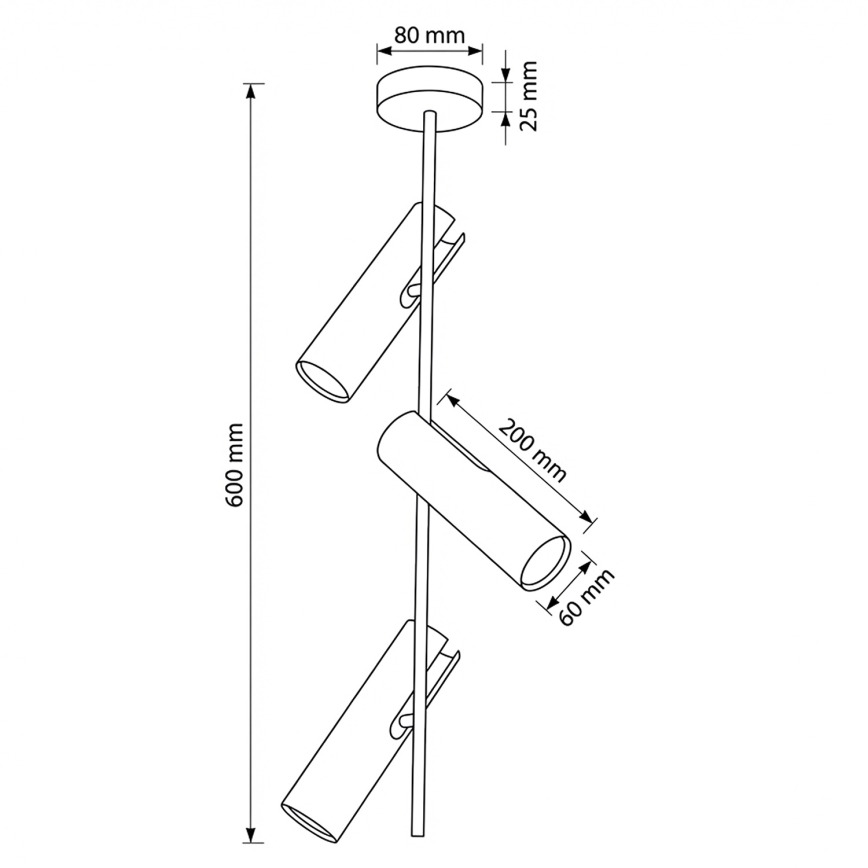 BRILAGI - LED RGBW ar regulējamu spilgtumu lustra uz stieņa BRANCH 3xGU10/6,5W/230V 2700-6500K melna