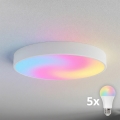 BRILAGI - LED RGBW dimējama griestu lampa CLARE 5xE27/12W/230V 2700-6500K Ø 60 cm balta