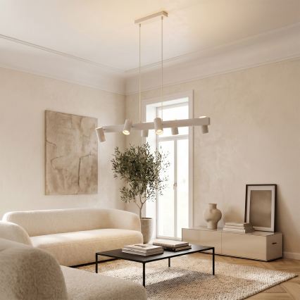 BRILAGI - LED RGBW regulējama lustra uz troses SELE 6xGU10/6,5W/230V 2700-6500K balta + tālvadība