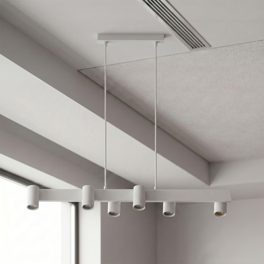 BRILAGI - LED RGBW regulējama lustra uz troses SELE 6xGU10/6,5W/230V 2700-6500K balta + tālvadība