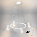 BRILAGI - LED RGBW dimējama lustra uz troses SELE 4xGU10/6,5W/230V 2700-6500K balta