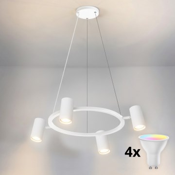 BRILAGI - LED RGBW dimējama lustra uz troses SELE 4xGU10/6,5W/230V 2700-6500K balta