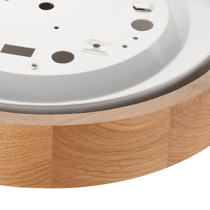 Brilagi - LED RGBW aptumšojams griestu gaismeklis CARVALHO 1xE27/9W/230V 2700–6500K Wi-Fi ozols Ø 27,5 cm