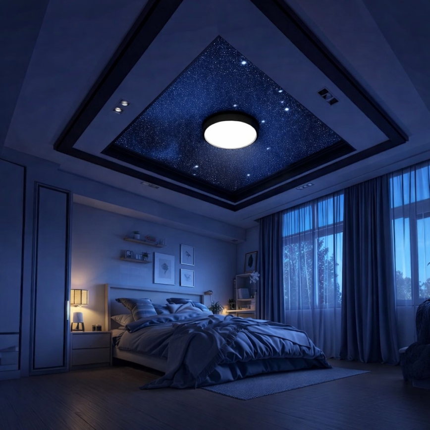 Brilagi - LED RGBW regulējams griestu gaismeklis VIBE LED/36W/230V 3000-6500K melns + tālvadība