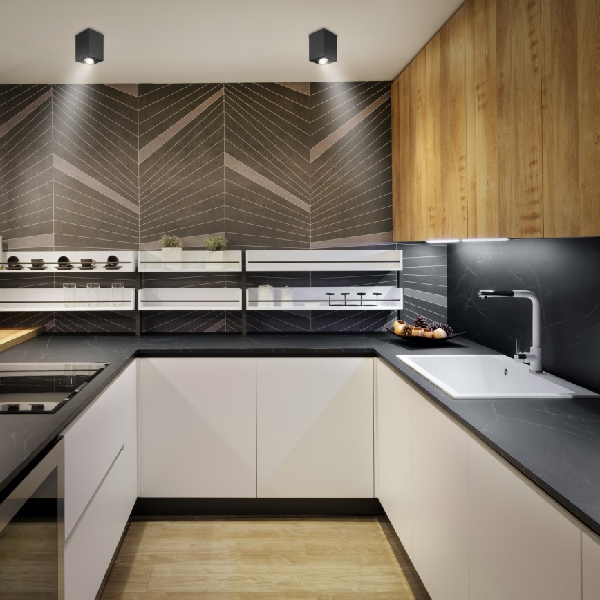 Brilagi - LED RGBW regulējams spot gaismeklis MIA 1xGU10/4,8W/230V 3000K 100x80 mm melns + tālvadības pults