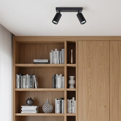 Brilagi - LED RGBW dimmējams spot gaismeklis SELE MODERN 2xGU10/6W/230V 3000K melns + tālvadības pults