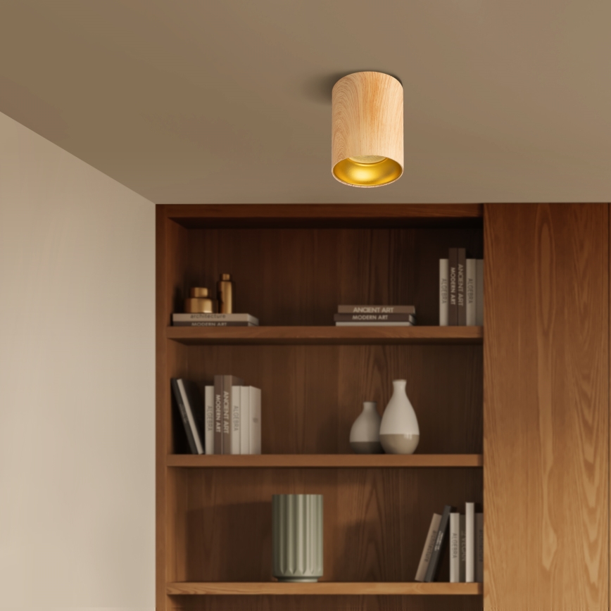 Brilagi - LED RGBW dimmējams spota gaismeklis TRINE 1xGU10/4,8W/230V 3000K ozola dekors + tālvadības pults