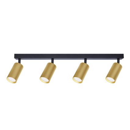 Brilagi - LED RGBW ieliekamais gaismeklis ar regulējamu spilgtumu SELE GOLDEN 4xGU10/4,8W/230V 3000K melns/zelta + tālvadības pults