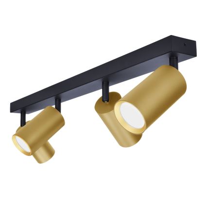 Brilagi - LED RGBW ieliekamais gaismeklis ar regulējamu spilgtumu SELE GOLDEN 4xGU10/6W/230V 3000K melns/zelta + tālvadības pults