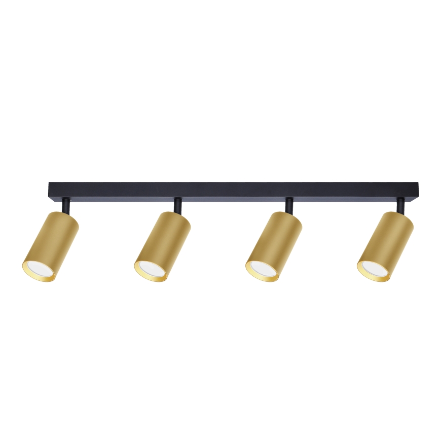 Brilagi - LED RGBW ieliekamais gaismeklis ar regulējamu spilgtumu SELE GOLDEN 4xGU10/6W/230V 3000K melns/zelta + tālvadības pults