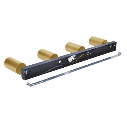 Brilagi - LED RGBW ieliekamais gaismeklis ar regulējamu spilgtumu SELE GOLDEN 4xGU10/6W/230V 3000K melns/zelta + tālvadības pults