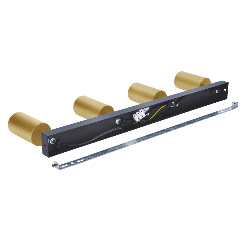 Brilagi - LED RGBW ieliekamais gaismeklis ar regulējamu spilgtumu SELE GOLDEN 4xGU10/6W/230V 3000K melns/zelta + tālvadības pults