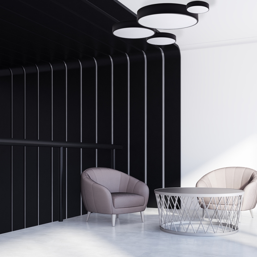 Brilagi - LED RGBW regulējama vannas istabas griestu lampa CLARE 2xE27/9W/230V 2700-6500K Ø 30 cm IP54 Wi-Fi melna