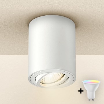 Brilagi - LED RGBW dimējams virziena gaismeklis MIA 1xGU10/30W/230V 2700-6500K Wi-Fi 100x80 mm balts