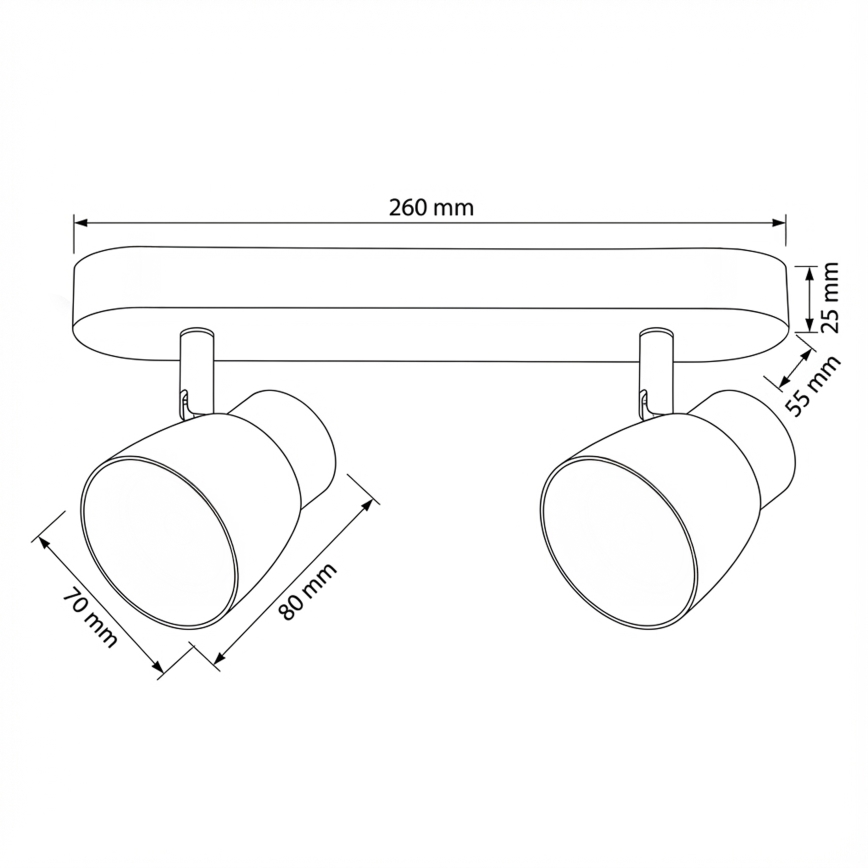 Brilagi - LED RGBW dimējams virziena gaismeklis NUGGET 2xGU10/4,8W/230V 3000K melns/zeltains + tālvadības pults