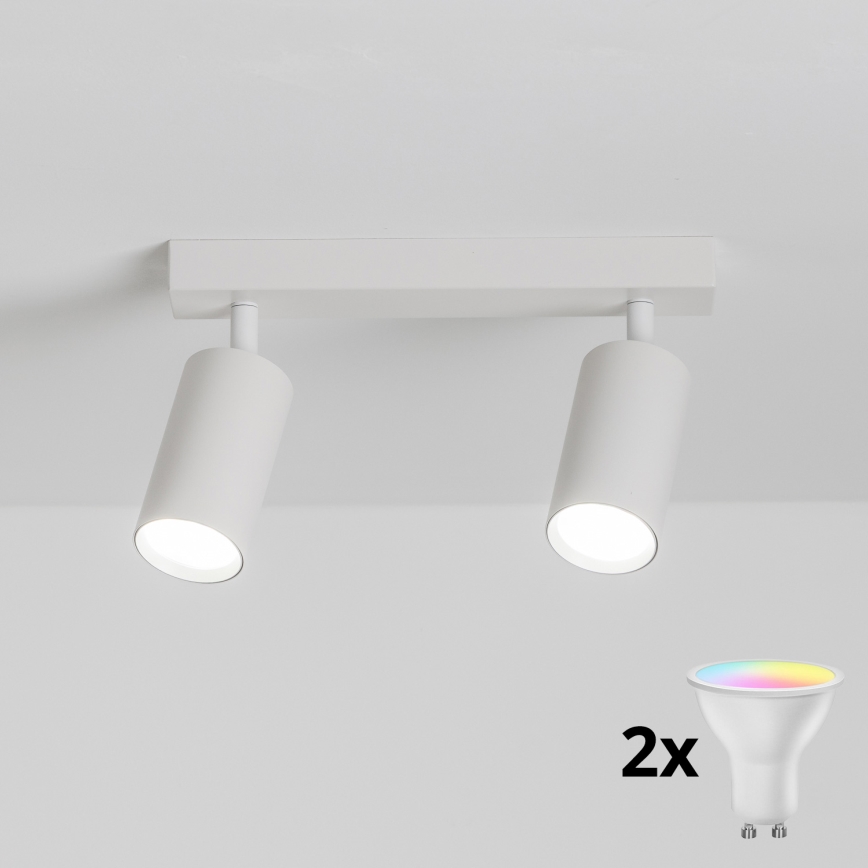 Brilagi - LED RGBW dimējams virziena gaismeklis SELE 2xGU10/6,5W/230V 2700-6500K balta
