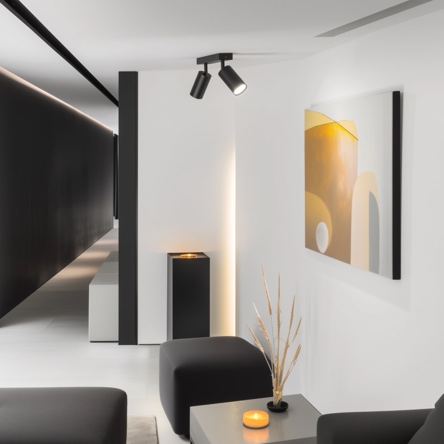 Brilagi - LED RGBW ar regulējamu spilgtumu virziena gaismeklis SELE 2xGU10/6W/230V 3000K melns + tālvadība