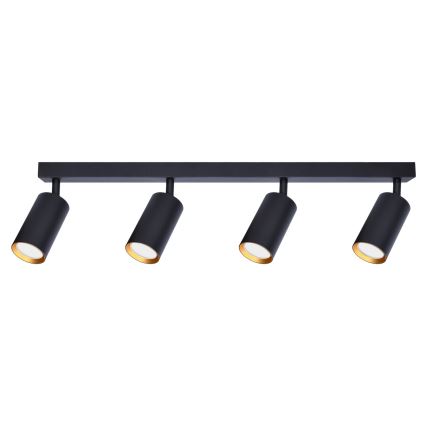 Brilagi - LED RGBW dimmējams spot gaismeklis SELE 4xGU10/4,8W/230V 3000K melns/zelts + tālvadības pults