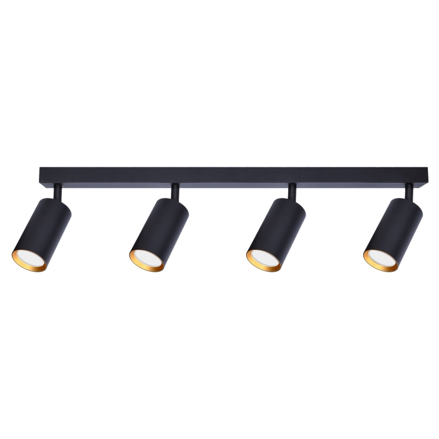 Brilagi - LED RGBW dimmējams spot gaismeklis SELE 4xGU10/4,8W/230V 3000K melns/zelts + tālvadības pults