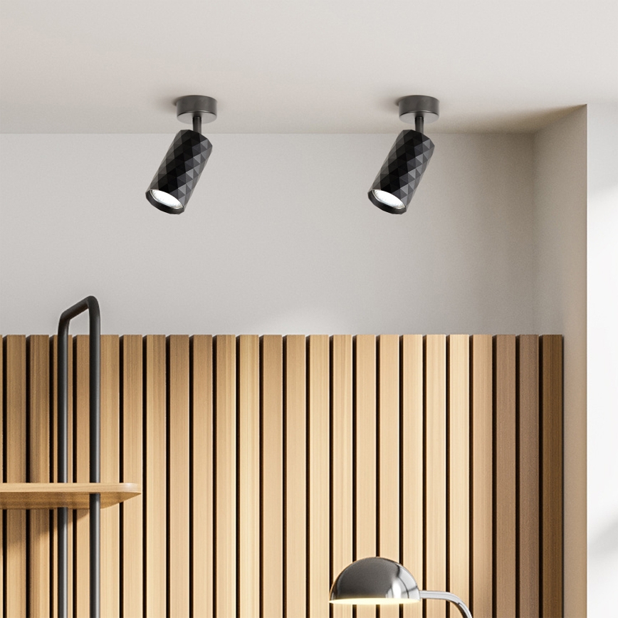 Brilagi - LED RGBW dimējams spotgaismeklis SELE DIAMANT 1xGU10/4,8W/230V 3000K melns + tālvadības pults