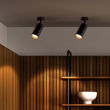Brilagi - LED RGBW dimējams spotgaismeklis SELE DIAMANT 1xGU10/4,8W/230V 3000K melns + tālvadības pults