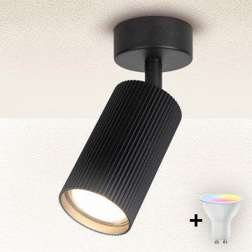 Brilagi - LED RGBW dimējams virziena gaismeklis SELE MODERN 1xGU10/4,8W/230V 3000K melns + tālvadības pults